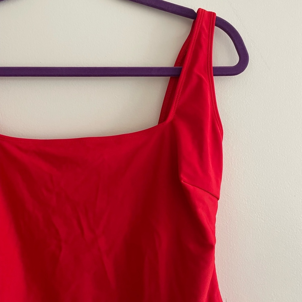 Wolf & Whistle Fuller Bust Red One-Piece Swimsuit - Picture 3 of 5
